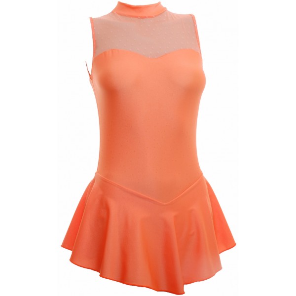 Orange figure cheap skating dress